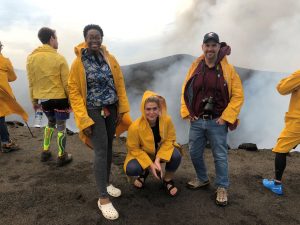 Briana Mitchell ‘19, Britta Andress ‘19, and Sociology Professor Tim Pippert in Vanuatu